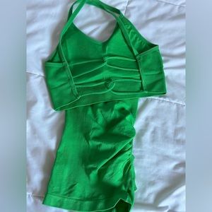 Crisscross Backless Sports Set Green
